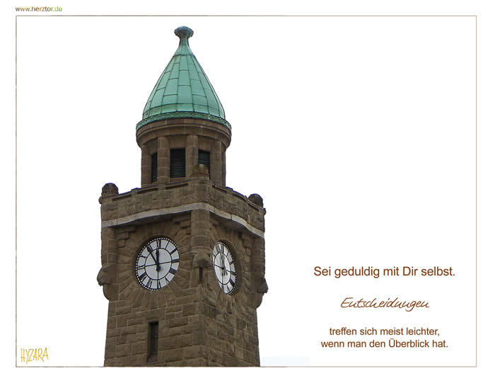 Sei geduldig mit Dir selbst. Entscheidungen treffen sich meist leichter, wenn man den Überblick hat.