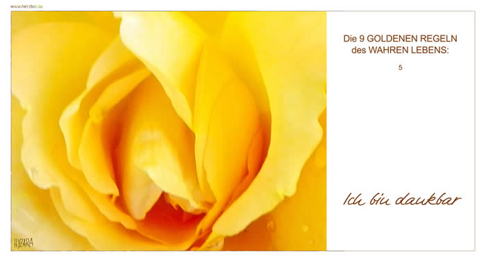 Die GOLGENEN REGELN - 5 ICH BIN DANKBAR