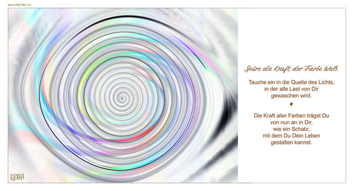 Die KRAFT der FARBEN - WEGE zur MEDITATION, Spüre die Kraft der Farbe Weiß. Tauche ein in die Quelle des Lichts, in der alle Last von Dir gewaschen wird. Die Kraft aller Farben trägst Du von nun an in Dir, wie ein Schatz, mit dem Du Dein Leben gestalten kannst. Die Kraft der Farbe Weiß