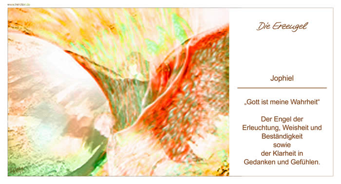Die Erzengel, Jophiel, „Gott ist meine Wahrheit“, Der Engel der Erleuchtung, Weisheit und Beständigkeit sowie der Klarheit in Gedanken und Gefühlen.  Die Erzengel - 7 JOPHIEL